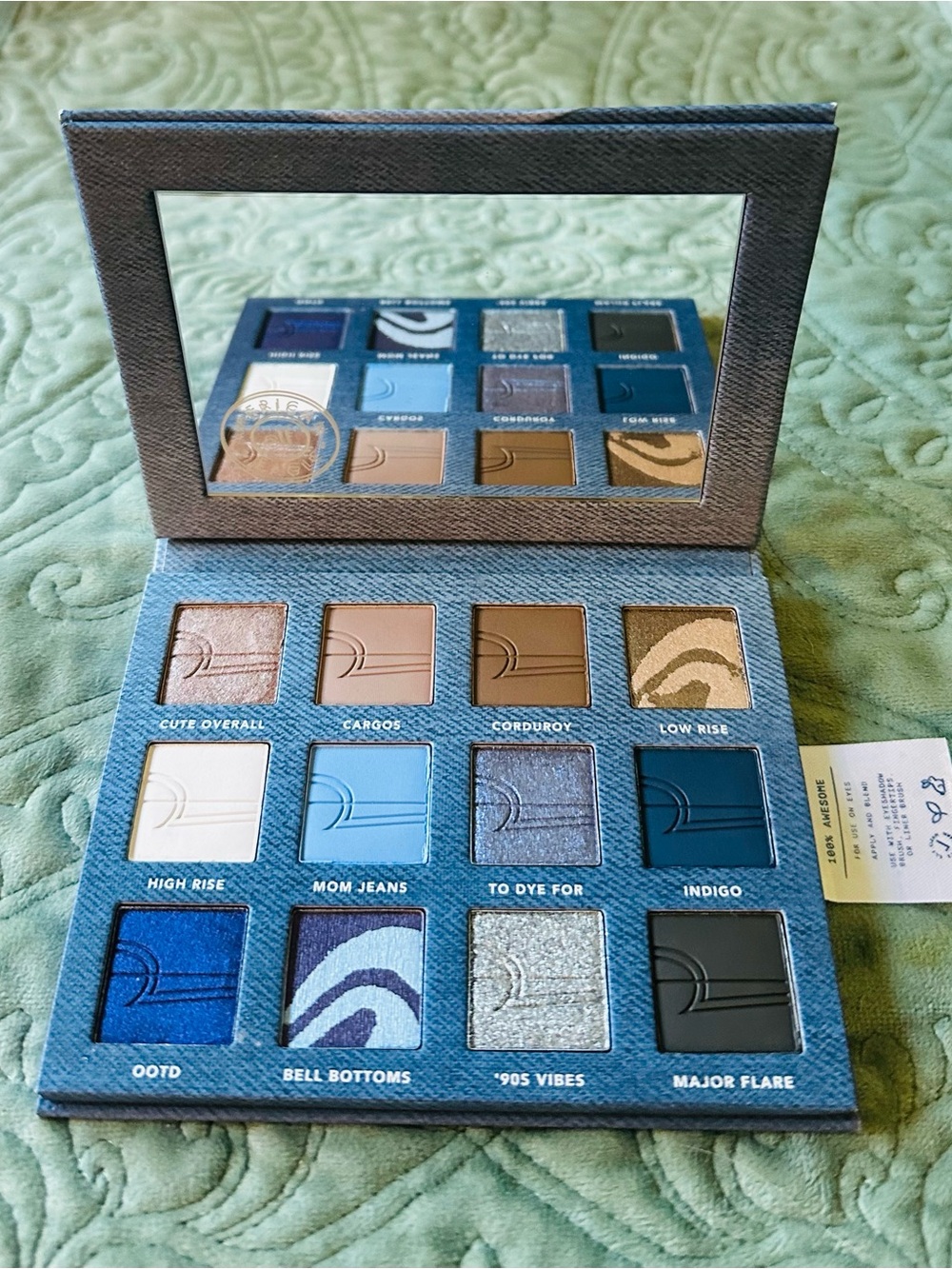 American Eagle Outfitters Denim-Eyeshadow Palette- Elf- Blue, Brown, Silver